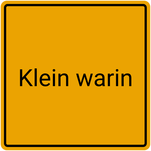 Meldebestätigung Klein Warin